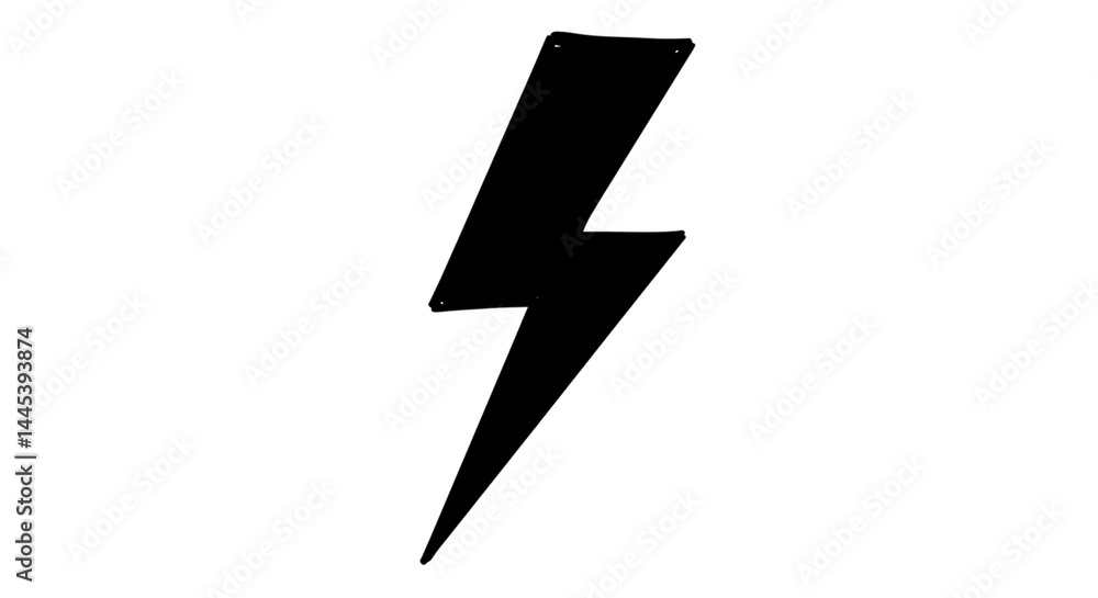 A stark lightning bolt outline depicted against a solid transparent background in a minimalist style art piece A stark lightning bolt outline depicted against a solid transparent background in a minimalist style art piece