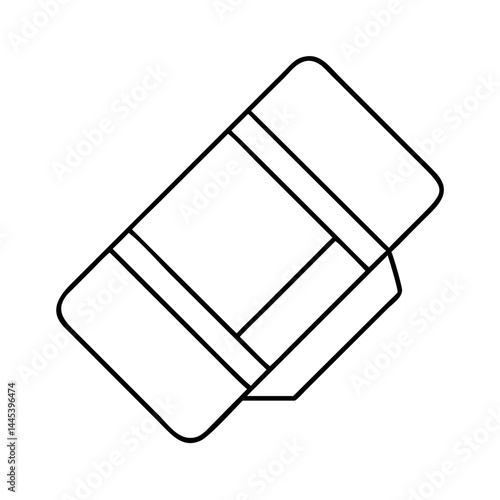 eraser icon, eraser line art - simple line art of eraser, perfect for eraser logos and icons