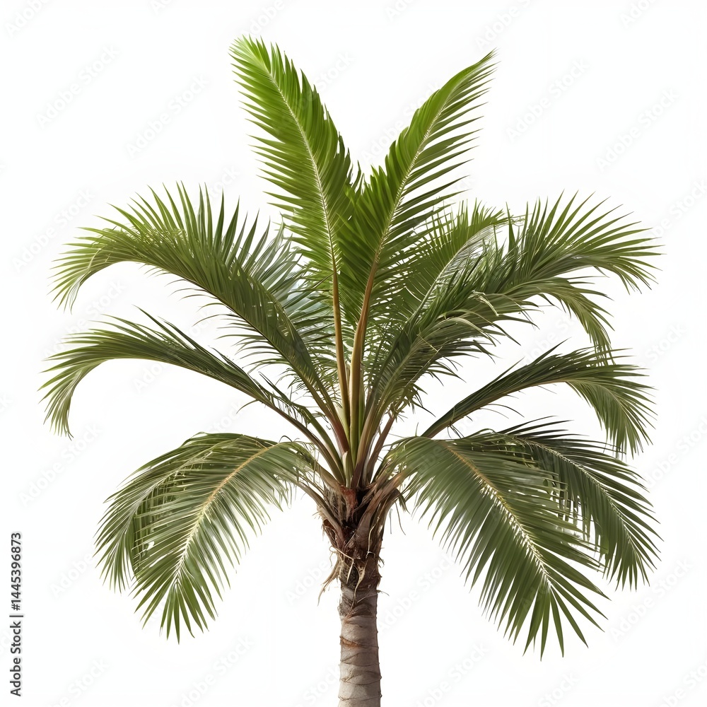 Fototapeta premium Isolated Palm Tree on White Background