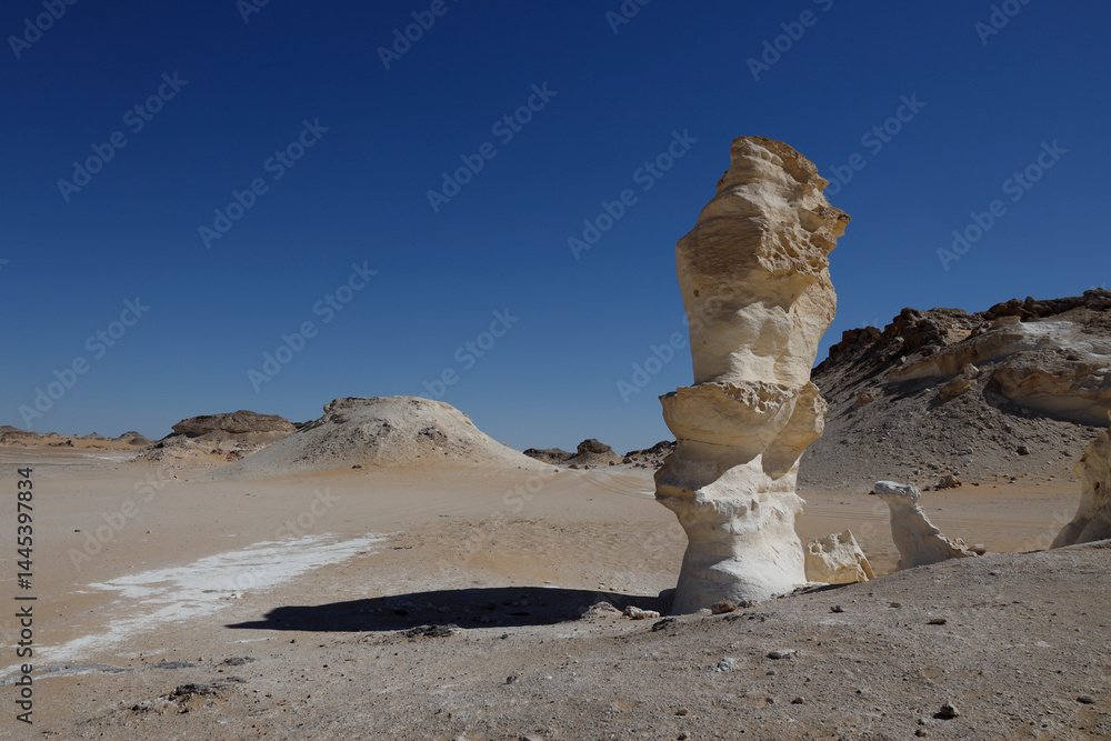 Rock formation in the Desert of Obstacles in Egypt