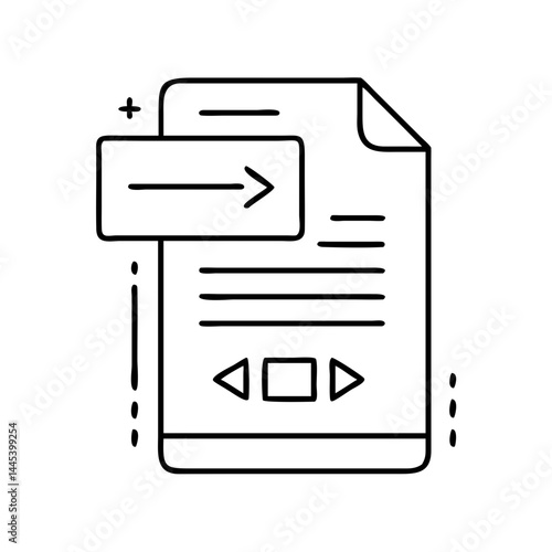 file format icon, file format line art - simple line art of file format, perfect for file format logos and icons
