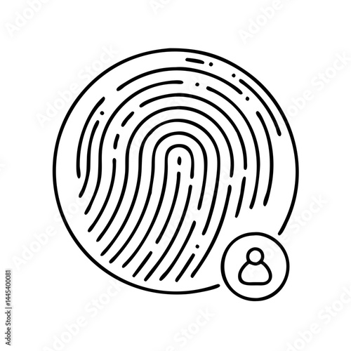 fingerprint individuality and authenticity icon
