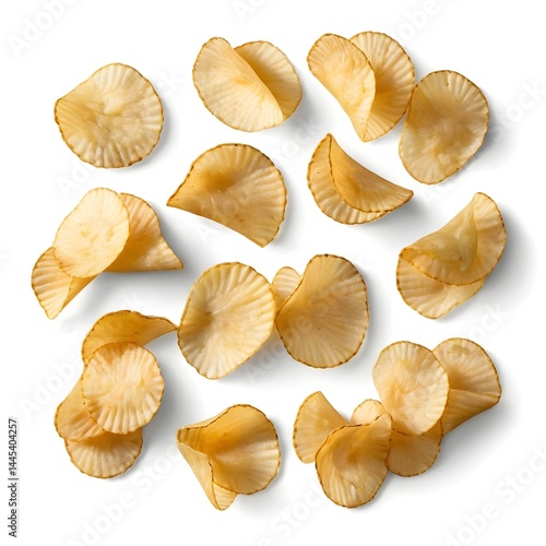 Crispy Radish Chips, Overhead Shot