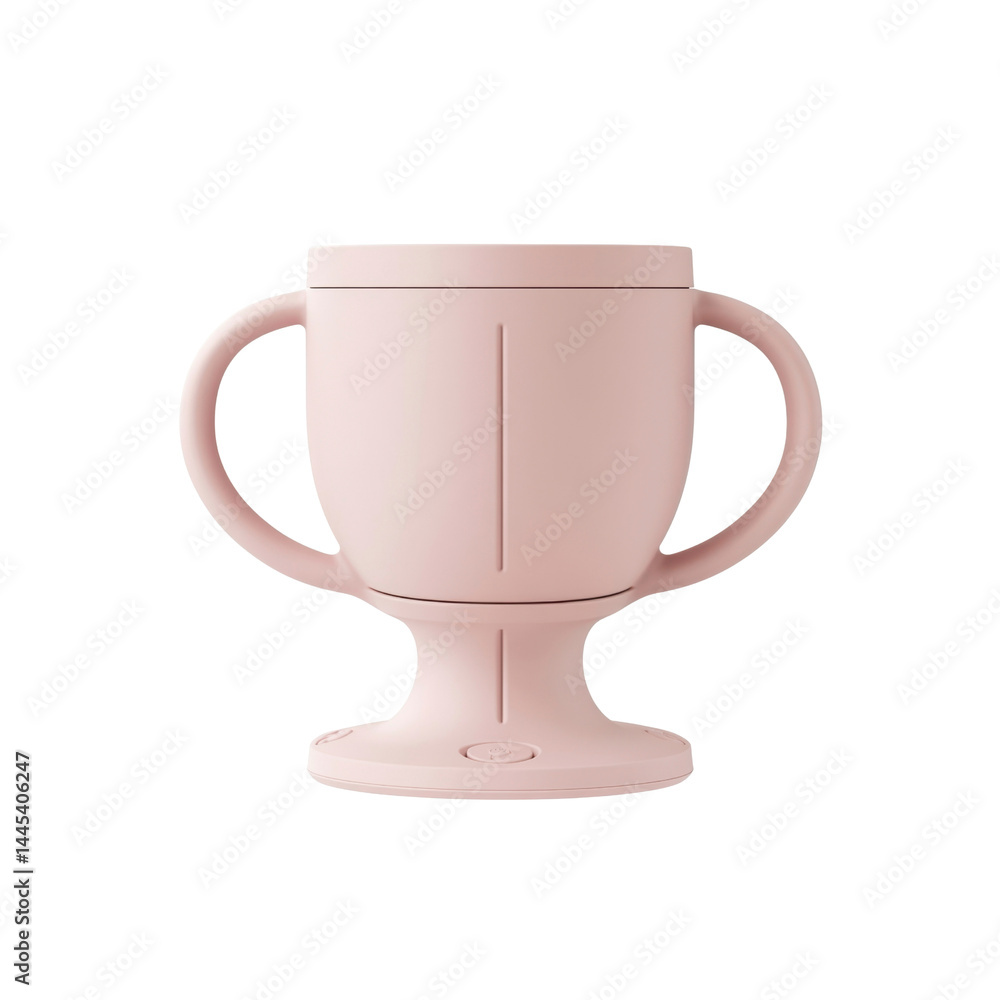 Pink Silicone Baby Cup Shaped Like a Trophy Pink Silicone Baby Cup Shaped Like a Trophy