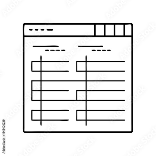 gantt chart icon, gantt chart line art - simple line art of gantt chart, perfect for gantt chart logos and icons