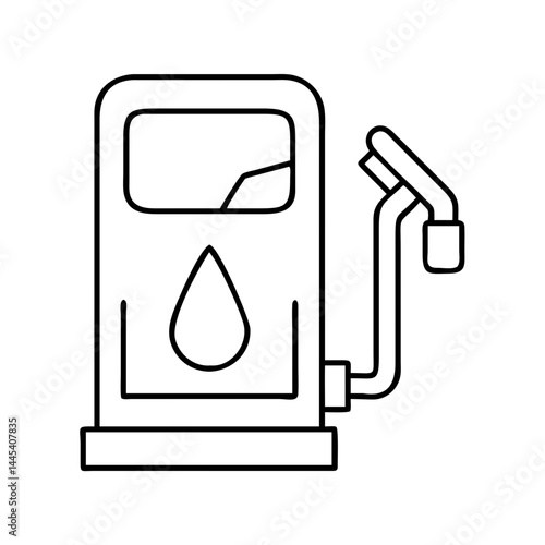 gasoline icon, gasoline line art - simple line art of gasoline, perfect for gasoline logos and icons
