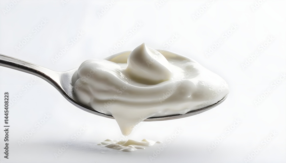 Creamy Yogurt on a Spoon Creamy Yogurt on a Spoon