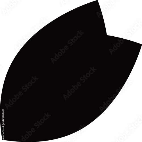 桜の花びらのアイコン　モノトーン