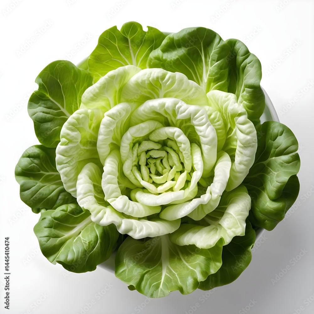 Fototapeta premium Rose-Shaped Lettuce in Bowl