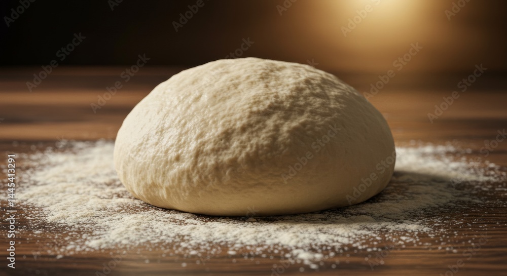 Awaiting Transformation: Pizza Dough Ready to Rise - Fresh pizza dough, lightly floured, symbolizes culinary creation, baking, artisan food, Italian cuisine, and simple pleasures Awaiting Transformation: Pizza Dough Ready to Rise - Fresh pizza dough, lightly floured, symbolizes culinary creation, baking, artisan food, Italian cuisine, and simple pleasures