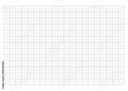 Gray millimeter graph paper grid. Geometric pattern for school, technical engineering line scale measurement. Lined blank for education on transparent background.