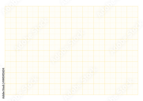 Yellow millimeter graph paper grid. Abstract squared background. Light blue grid paper features evenly spaced squares, perfect for drawing, organizing notes, or performing calculations