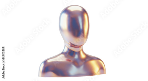 Obraz na płótnie Isolated Metallic Faceless Figure