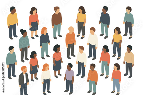 Diverse group of people standing together in a circle interacting in a community setting
