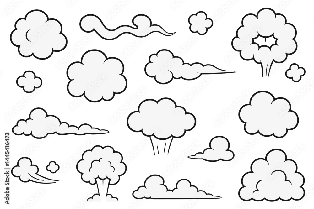 Various cloud vector icons for creative design and illustration projects Various cloud vector icons for creative design and illustration projects