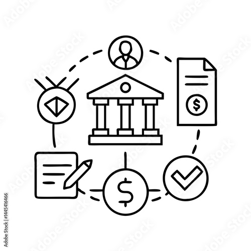 loan collateral evaluation icon, loan collateral evaluation line art - simple line art of loan collateral evaluation, perfect for loan collateral evaluation logos and icons