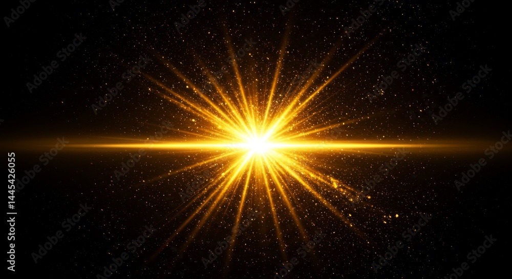 Golden Light Burst Explosion - A radiant golden light burst explodes against a black background, with glittering particles. Perfect for backgrounds, banners, and more Golden Light Burst Explosion - A radiant golden light burst explodes against a black background, with glittering particles. Perfect for backgrounds, banners, and more