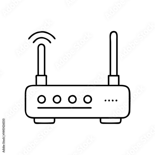 modem icon, modem line art - simple line art of modem, perfect for modem logos and icons