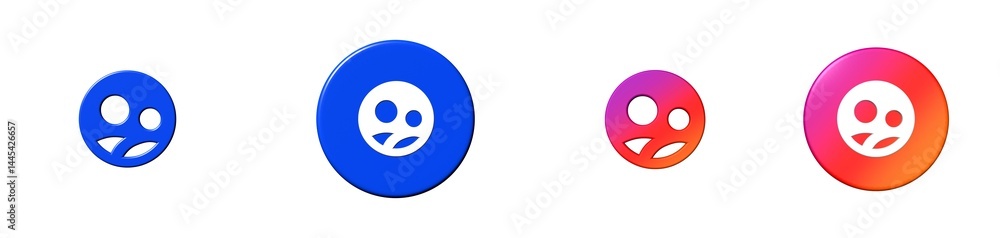 supervised user circle common actions 3D icon supervised user circle common actions 3D icon