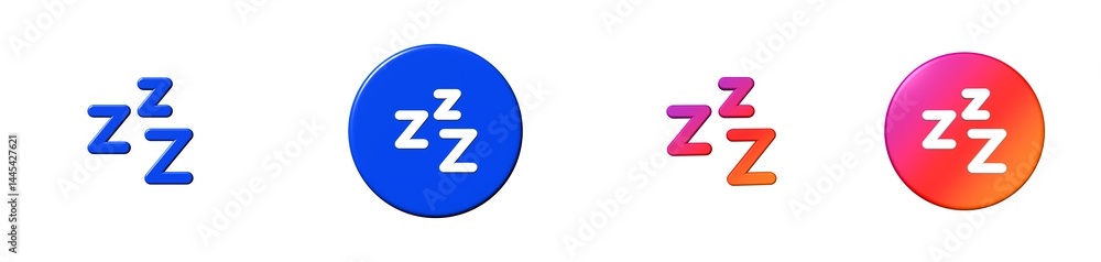 sleep interface essential 3D icon sleep interface essential 3D icon