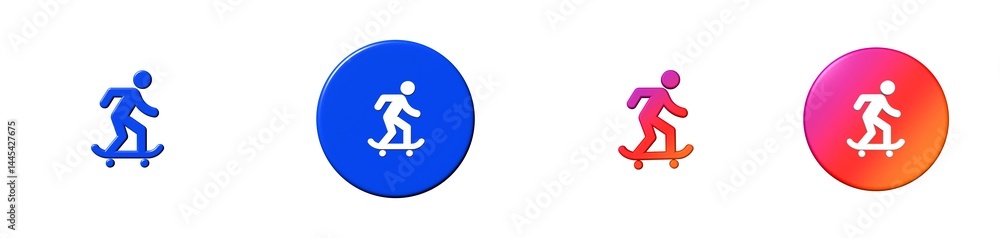 skateboarding sv activities 3D icon skateboarding sv activities 3D icon