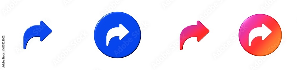 share social media interactions 3D icon share social media interactions 3D icon