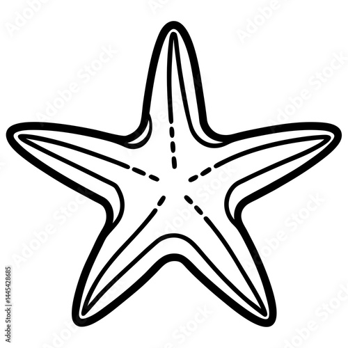 Starfish Silhouette Line Ar