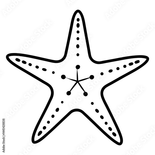 Starfish Silhouette Line Ar