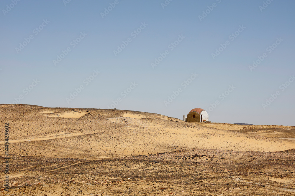 Landscape in the Black Desert in Egypt