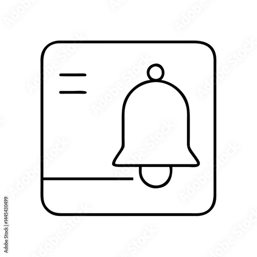 notification icon, notification line art - simple line art of notification, perfect for notification logos and icons