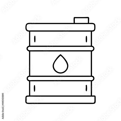 oil barrel icon, oil barrel line art - simple line art of oil barrel, perfect for oil barrel logos and icons
