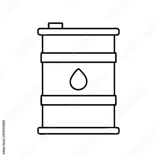 oil barrel icon, oil barrel line art - simple line art of oil barrel, perfect for oil barrel logos and icons