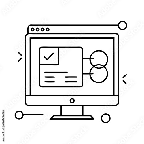 operating system icon, operating system line art - simple line art of operating system, perfect for operating system logos and icons