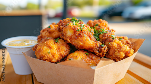 fried chicken with sauce