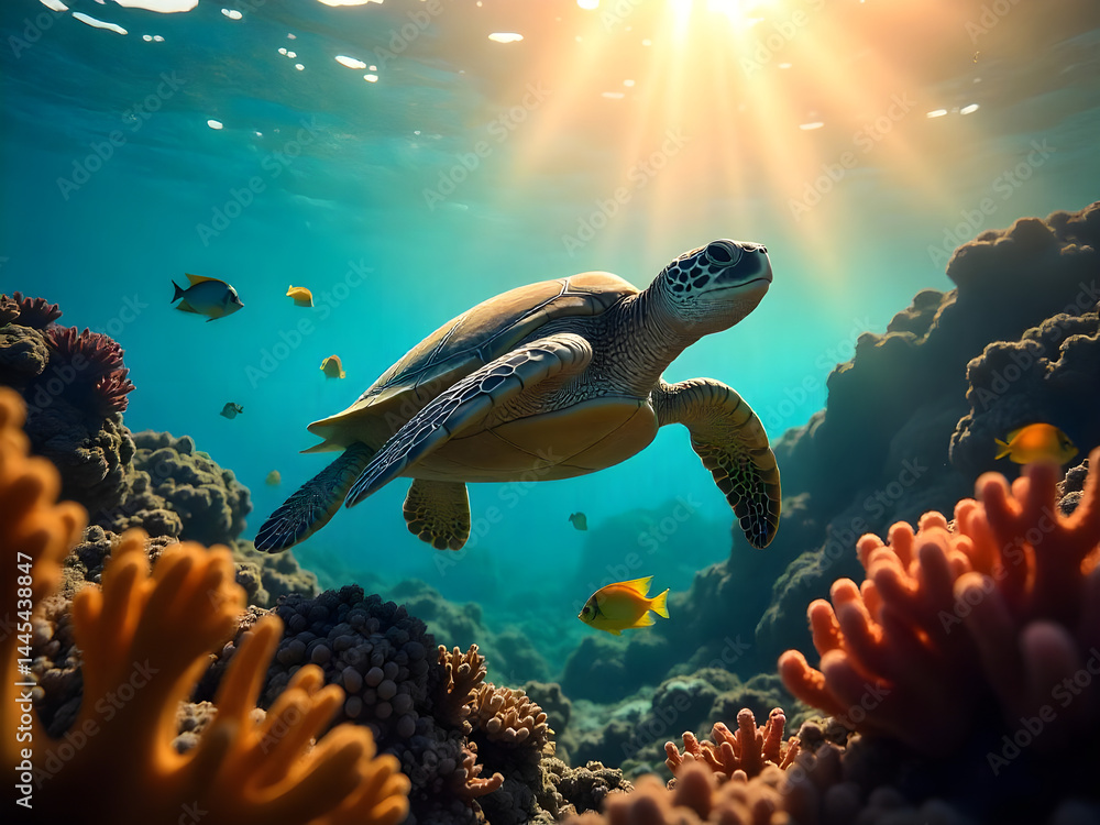 Fototapeta premium coral reef in the sea