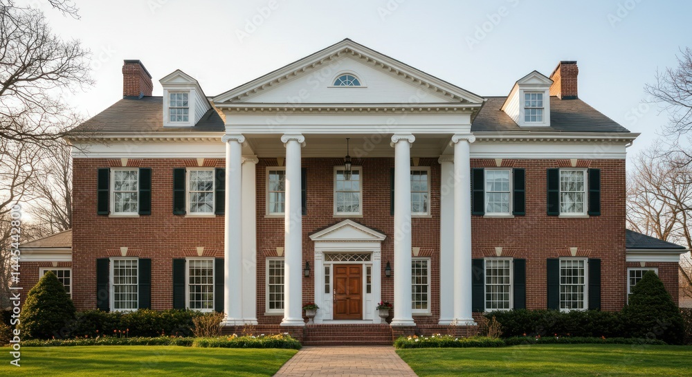 Obraz premium Elegant Colonial Home Photos