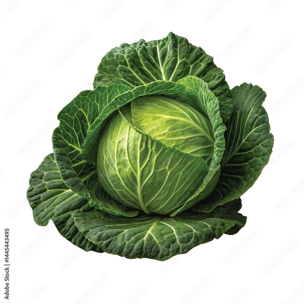 Obraz premium cabbage, a healthy and organic vegetable with PNG