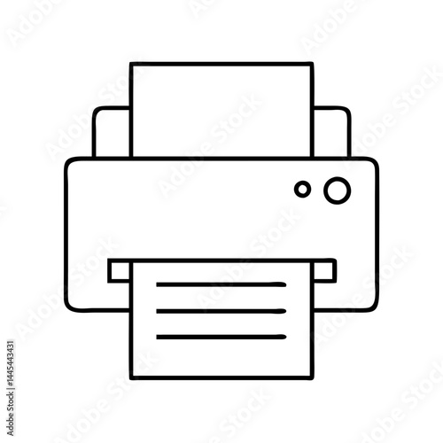 printer icon, printer line art - simple line art of printer, perfect for printer logos and icons