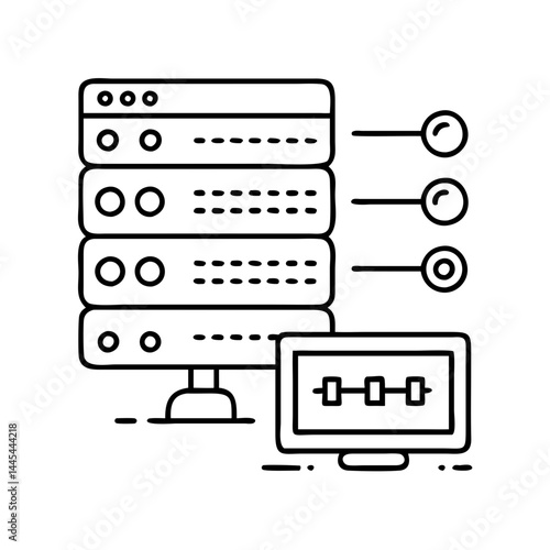 proxy server icon, proxy server line art - simple line art of proxy server, perfect for proxy server logos and icons