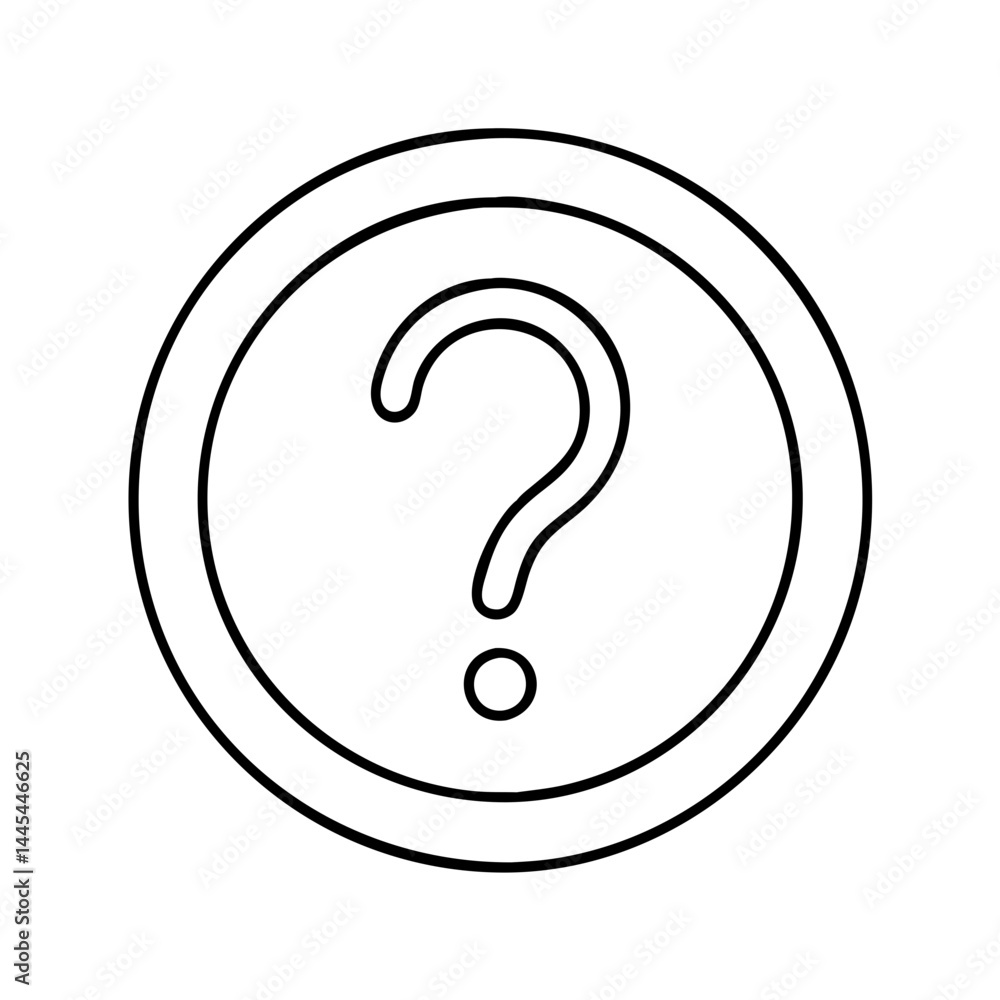 question mark in circle icon, question mark in circle line art - simple line art of question mark in circle, perfect for question mark in circle logos and icons question mark in circle icon, question mark in circle line art - simple line art of question mark in circle, perfect for question mark in circle logos and icons