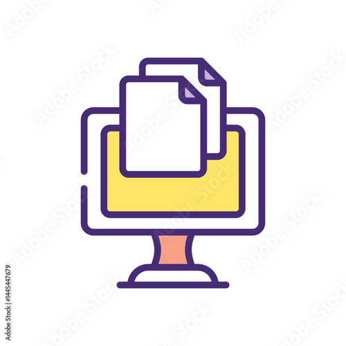 Digital Book Icon vector stock illustration