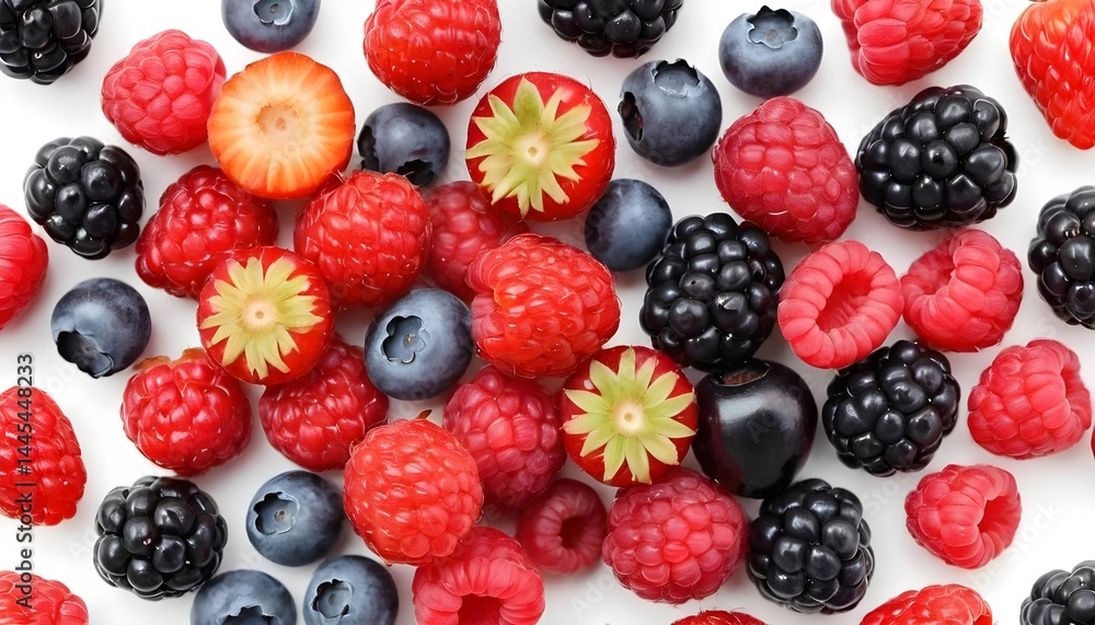 Fresh Berries Mix Background Fresh Berries Mix Background