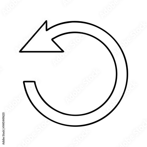 redo icon, redo line art - simple line art of redo, perfect for redo logos and icons