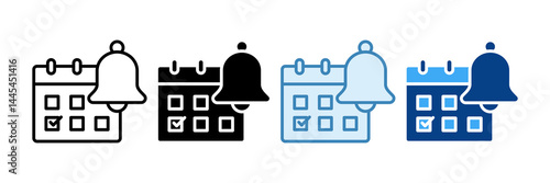 Calendar Reminder Icon Set Multiple Style Collection