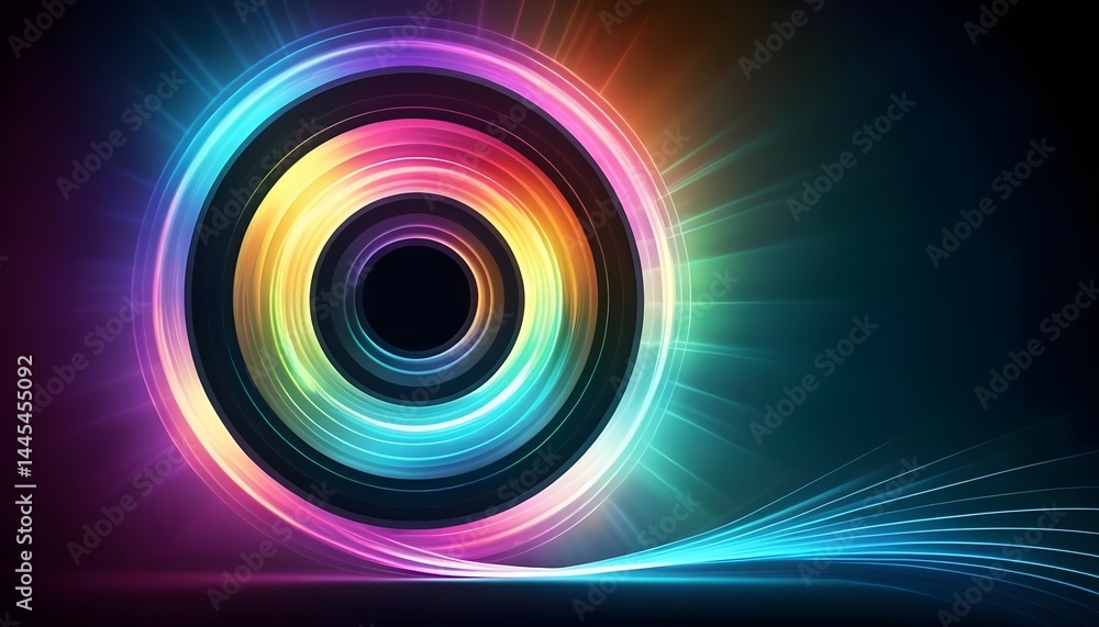 Abstract Rainbow Circle Light Burst Abstract Rainbow Circle Light Burst