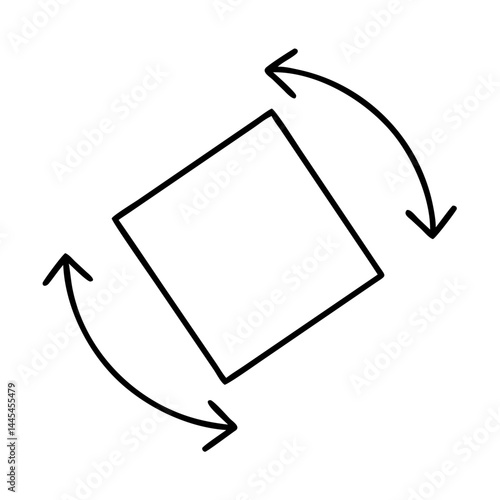 rotate icon, rotate line art - simple line art of rotate, perfect for rotate logos and icons