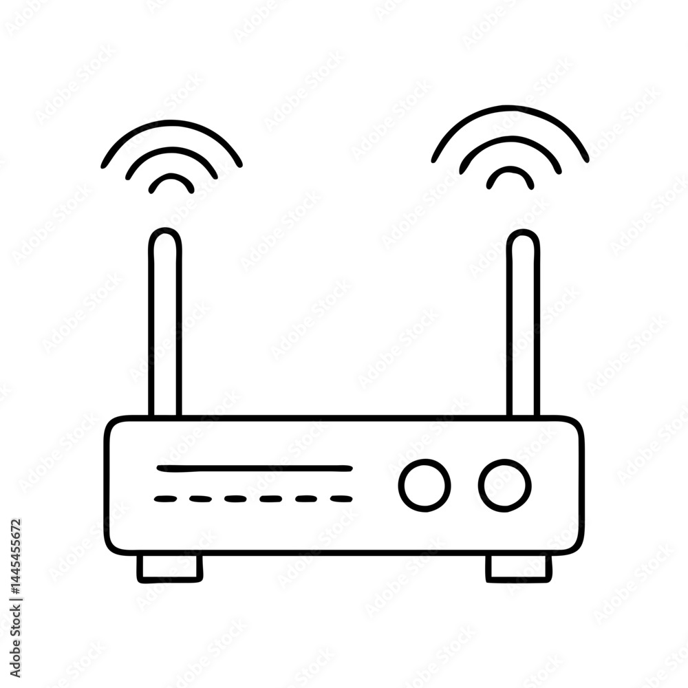 router icon, router line art - simple line art of router, perfect for router logos and icons router icon, router line art - simple line art of router, perfect for router logos and icons