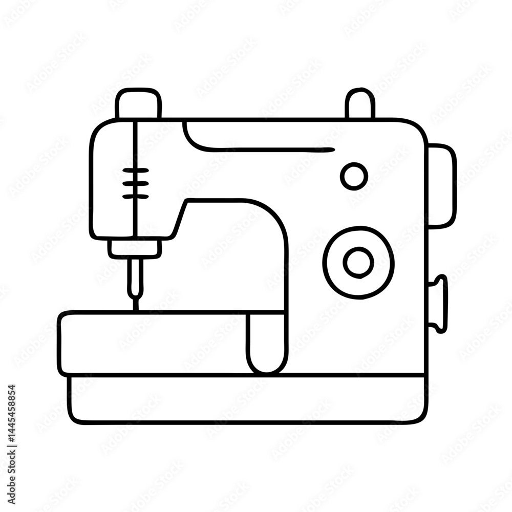 sewing machine icon, sewing machine line art - simple line art of sewing machine, perfect for sewing machine logos and icons sewing machine icon, sewing machine line art - simple line art of sewing machine, perfect for sewing machine logos and icons