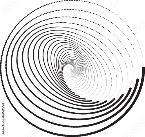 black and white spiral