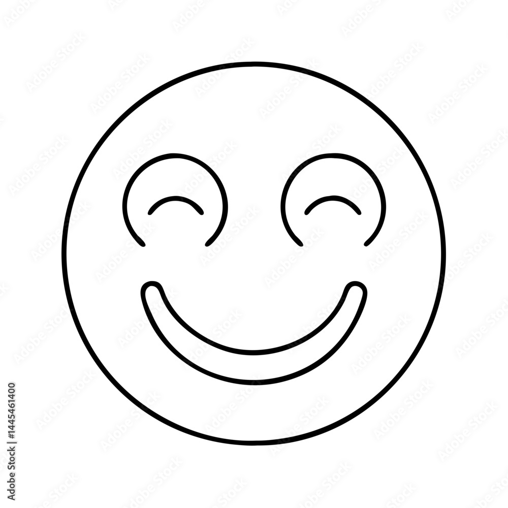 smiley face icon, smiley face line art - simple line art of smiley face, perfect for smiley face logos and icons smiley face icon, smiley face line art - simple line art of smiley face, perfect for smiley face logos and icons